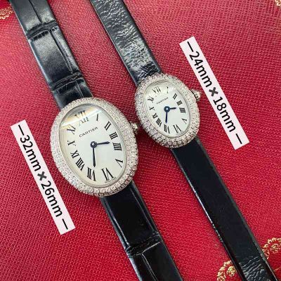 Cartier Baignoire 24*28mm for Small 32*26mm for Medium Sapphire Glass Watch